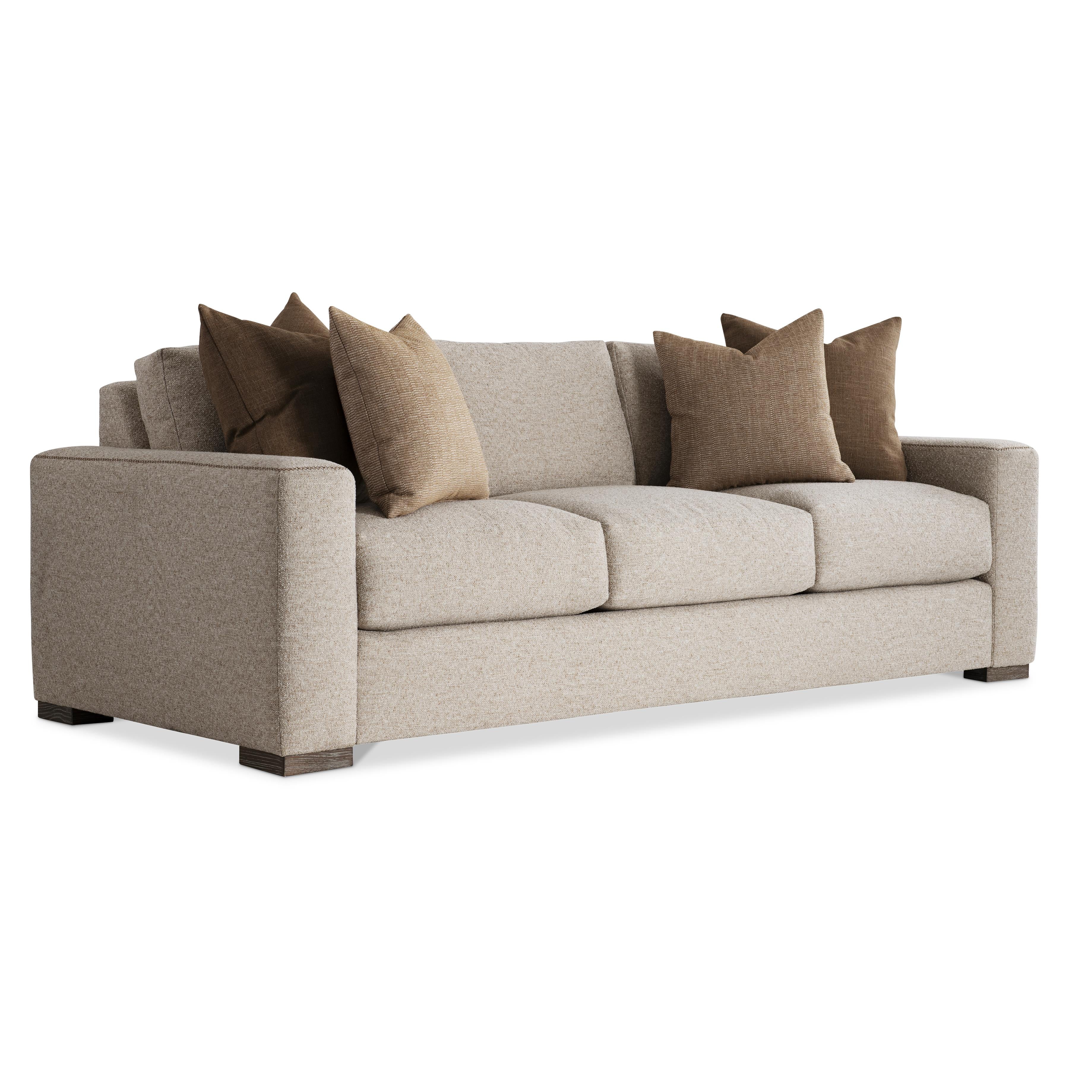 Bernhardt Vaughn Sofa — Tailored Track Arms, Cross-Stitch Detail Bernhardt Sofa