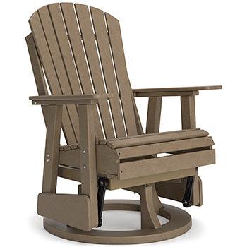 Hyland Wave Outdoor Swivel Glider Chair — Driftwood Signature Design by Ashley® Outdoor