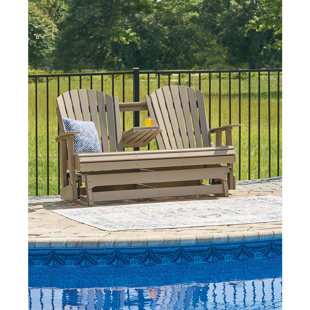 Hyland wave Outdoor Glider Loveseat Signature Design by Ashley® Outdoor