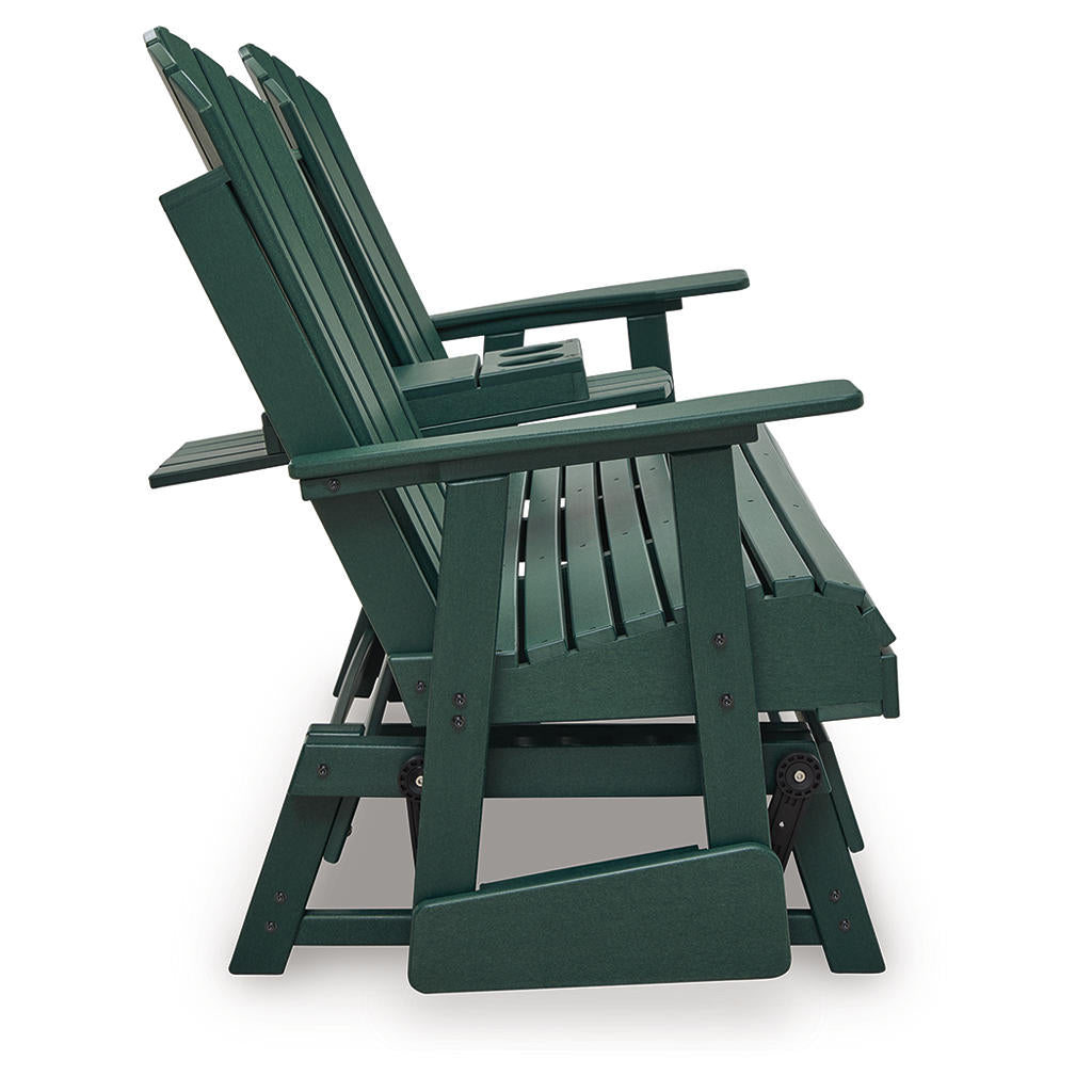 Shell Beach Outdoor Loveseat Glider Signature Design by Ashley® Outdoor