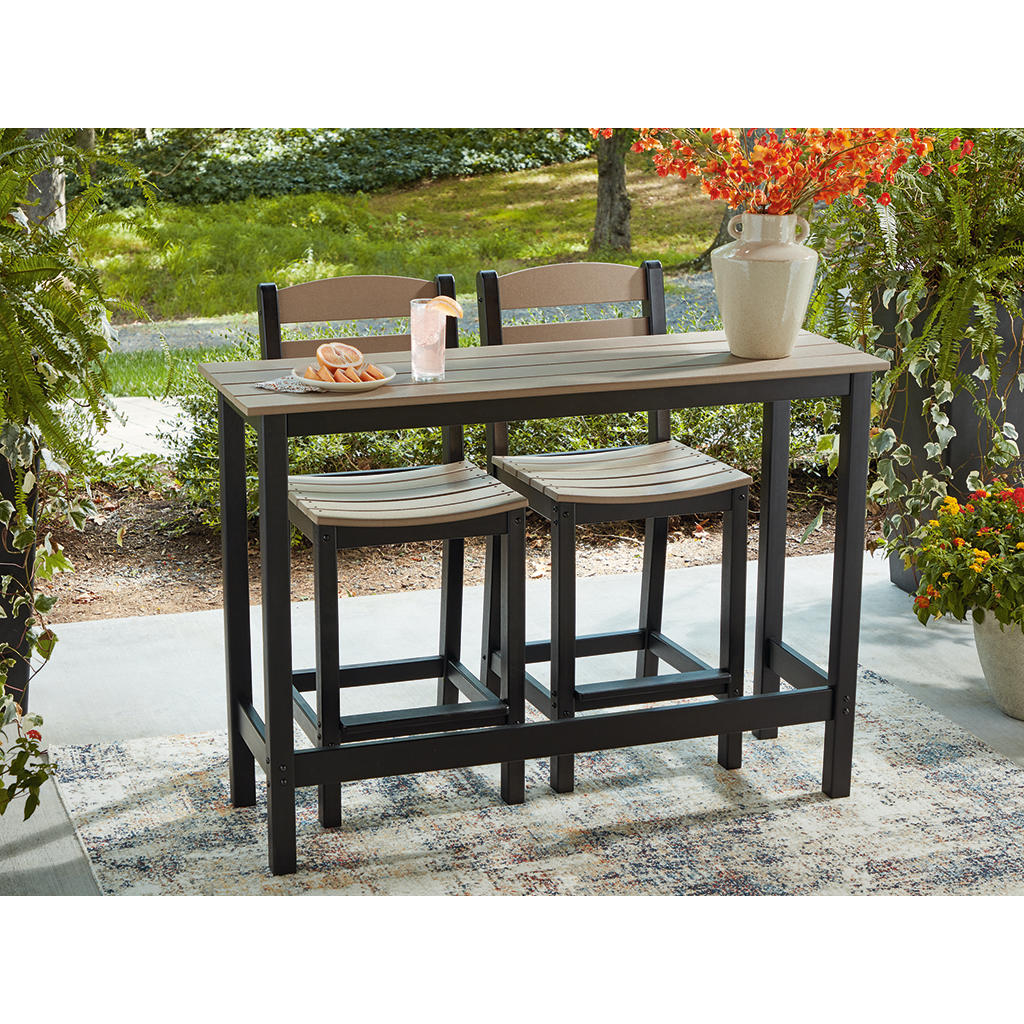 Shoreline Beach Outdoor Counter Table and 2 Barstools Signature Design by Ashley® Outdoor