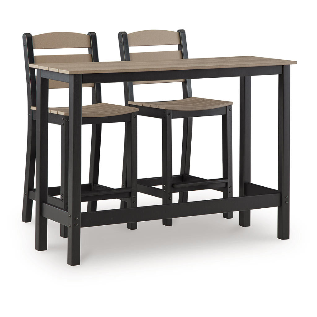 Shoreline Beach Outdoor Counter Table and 2 Barstools Signature Design by Ashley® Outdoor