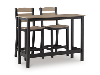 Shoreline Beach Outdoor Counter Table and 2 Barstools Signature Design by Ashley® Outdoor