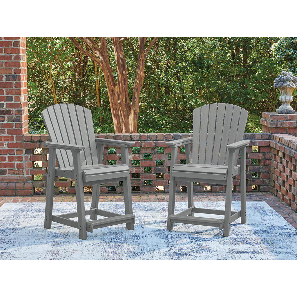 Sanctuary Beach Outdoor Counter Height Bar Stool (Set of 2) Signature Design by Ashley® Outdoor