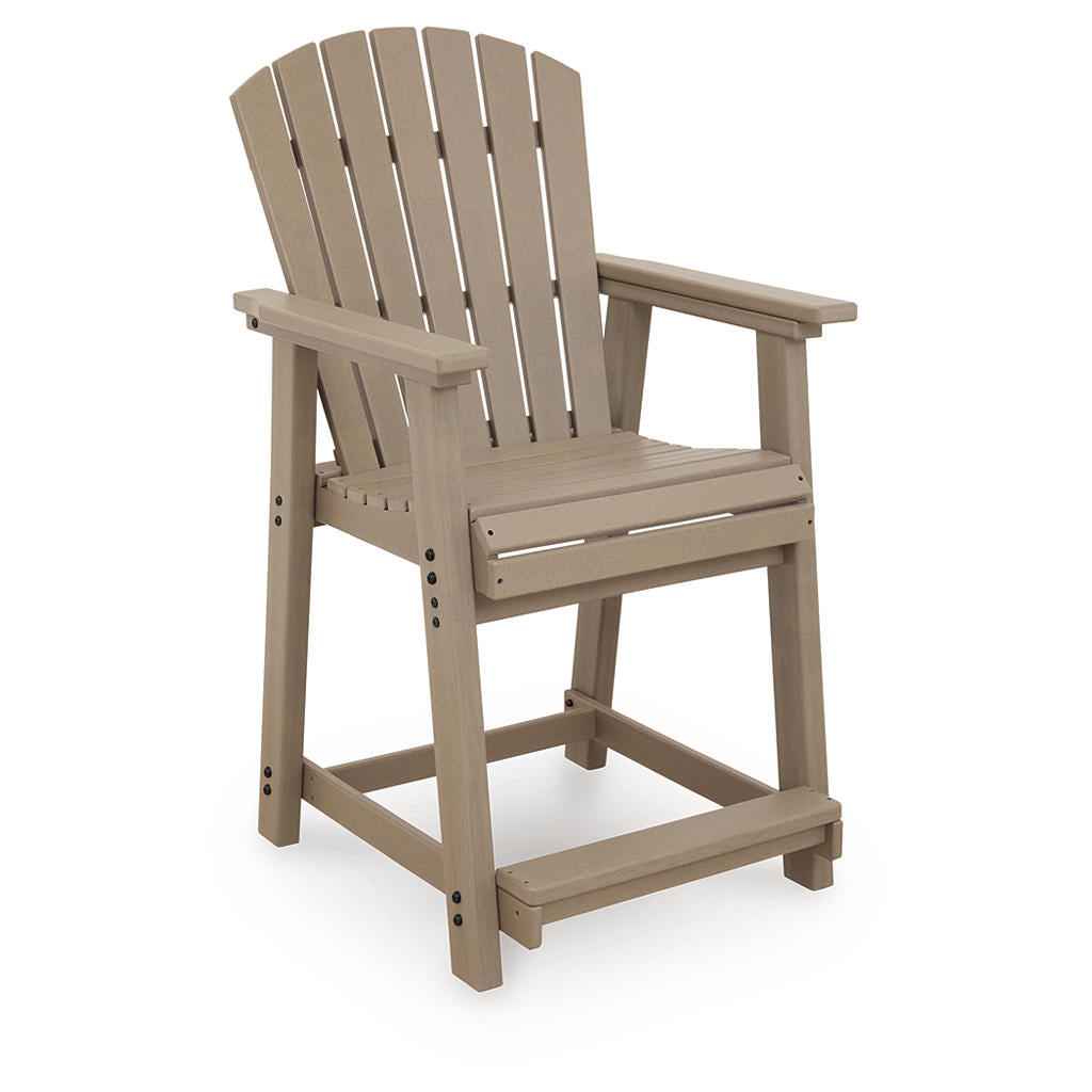 Seacliff Beach Outdoor Counter Height Bar Stool (Set of 2) Signature Design by Ashley® Outdoor