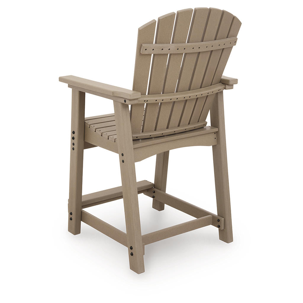 Seacliff Beach Outdoor Counter Height Bar Stool (Set of 2) Signature Design by Ashley® Outdoor