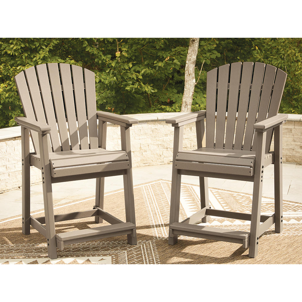Seacliff Beach Outdoor Counter Height Bar Stool (Set of 2) Signature Design by Ashley® Outdoor