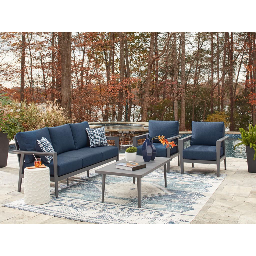 Gali Outdoor Sofa/Chairs/Table Set (Set of 4) Signature Design by Ashley® Outdoor