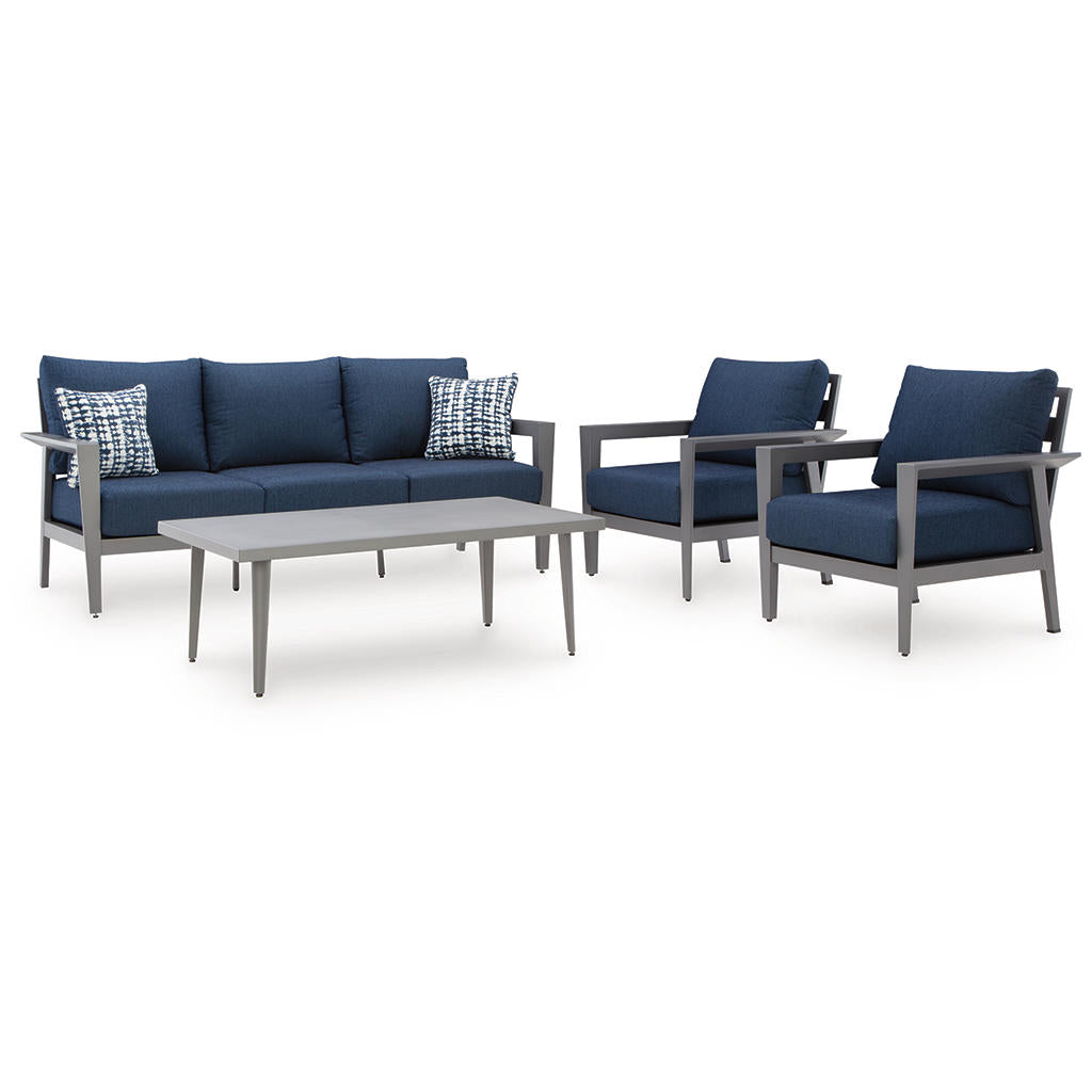 Gali Outdoor Sofa/Chairs/Table Set (Set of 4) Signature Design by Ashley® Outdoor