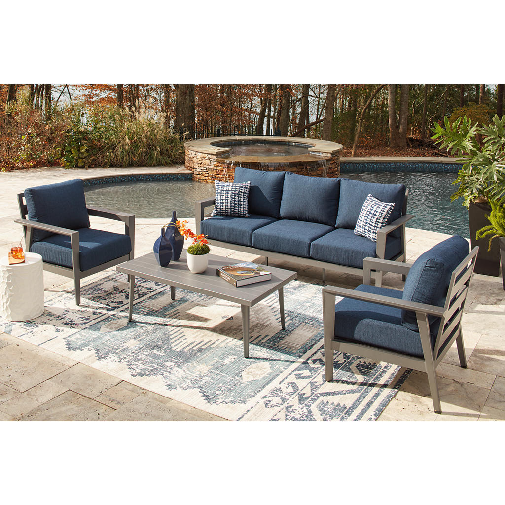 Gali Outdoor Sofa/Chairs/Table Set (Set of 4) Signature Design by Ashley® Outdoor