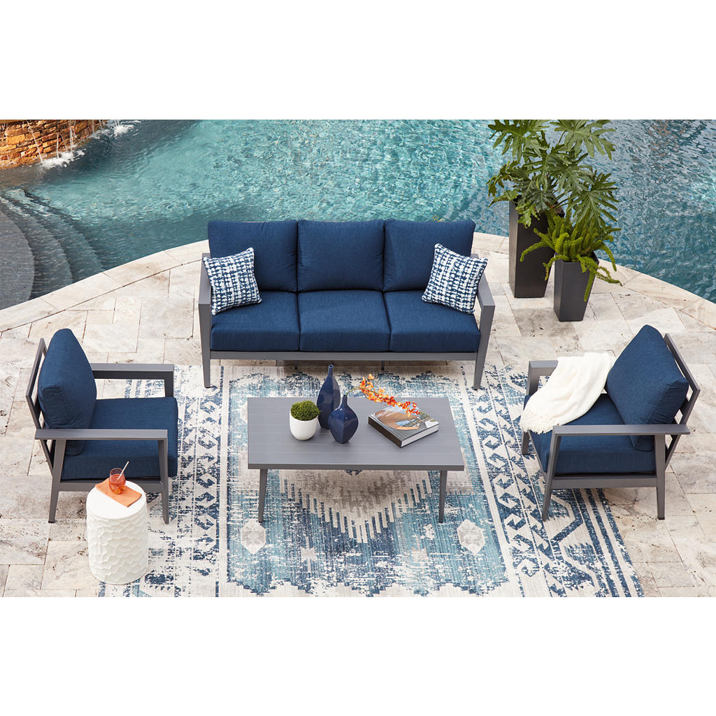 Gali Outdoor Sofa/Chairs/Table Set (Set of 4) Signature Design by Ashley® Outdoor