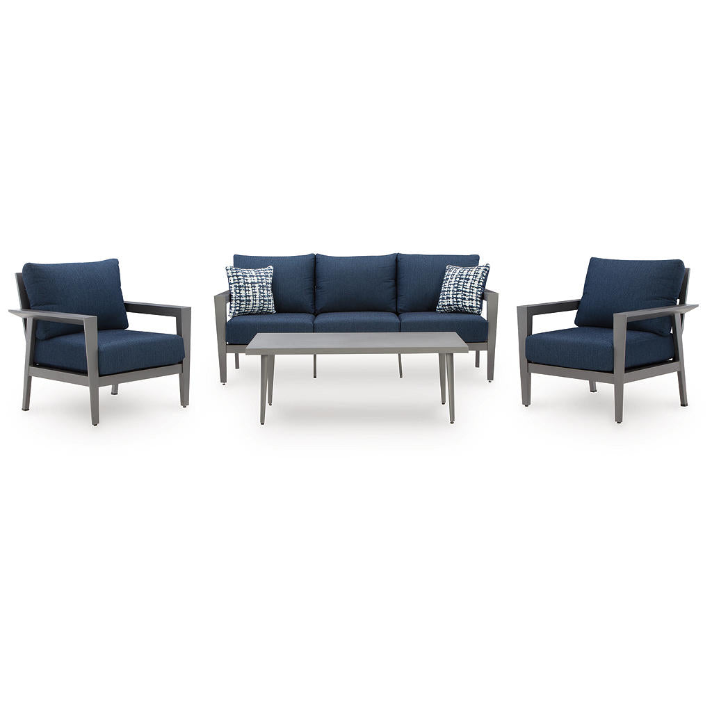 Gali Outdoor Sofa/Chairs/Table Set (Set of 4) Signature Design by Ashley® Outdoor
