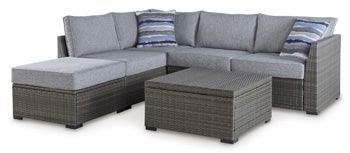 Petal Road Outdoor Loveseat Sectional, Ottoman and Table Set Signature Design by Ashley® Outdoor