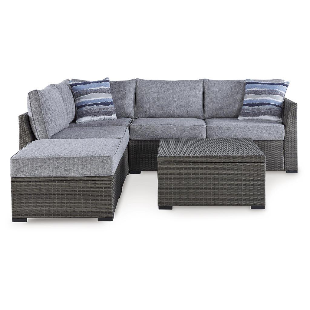 Petal Road Outdoor Loveseat Sectional, Ottoman and Table Set Signature Design by Ashley® Outdoor