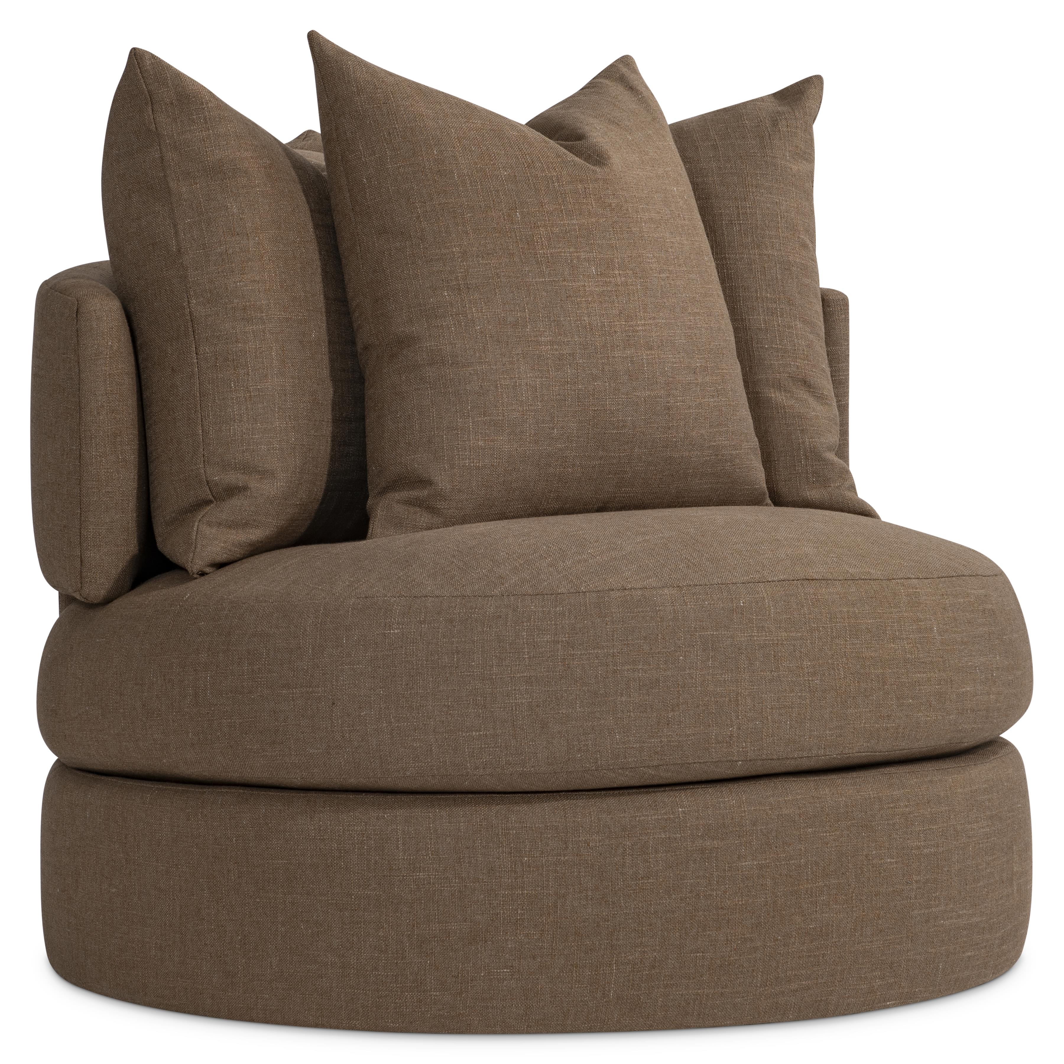 Bernhardt Colby Swivel Chair — Shelter Arms with a Hidden Swivel Bernhardt Accent Chair