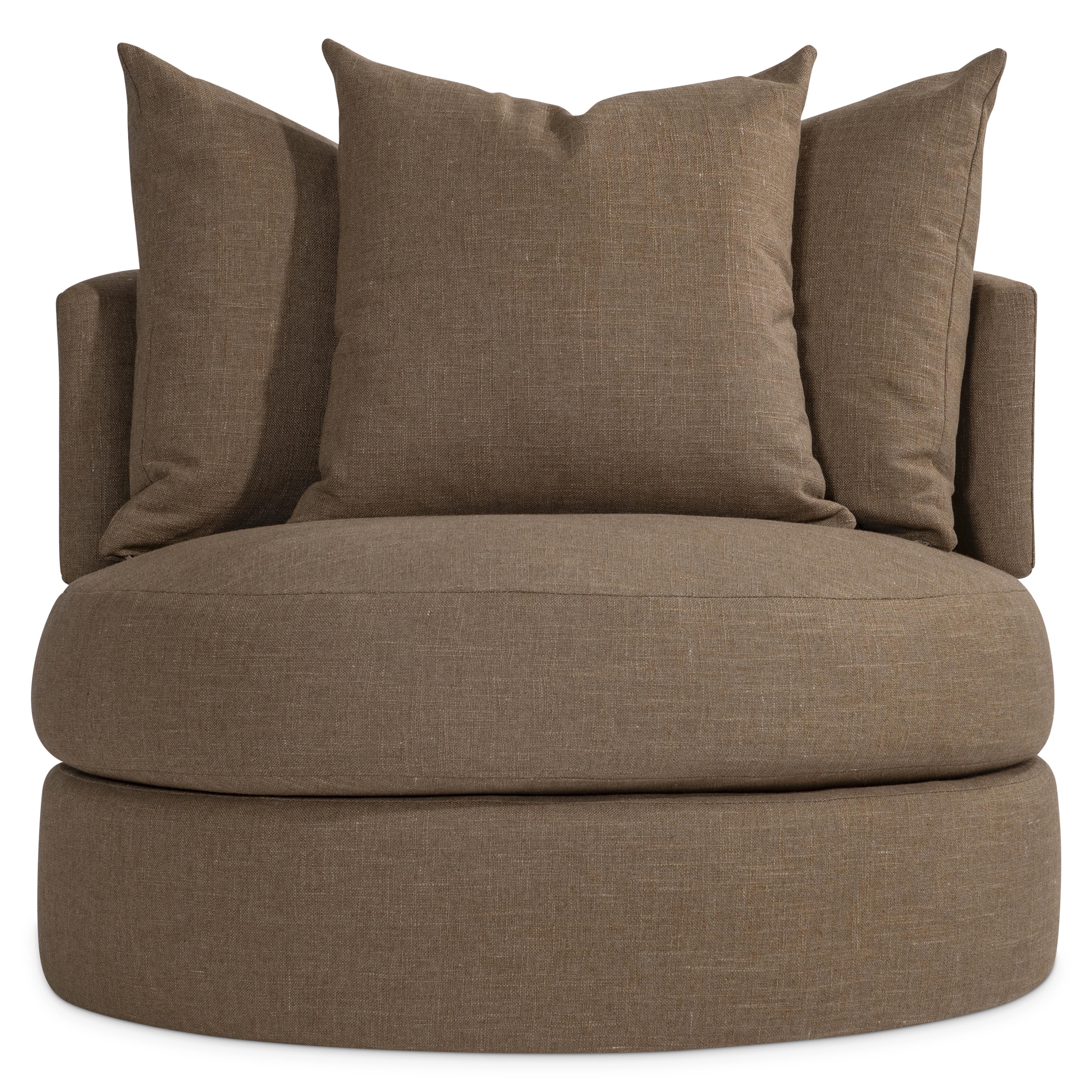 Bernhardt Colby Swivel Chair — Shelter Arms with a Hidden Swivel Bernhardt Accent Chair