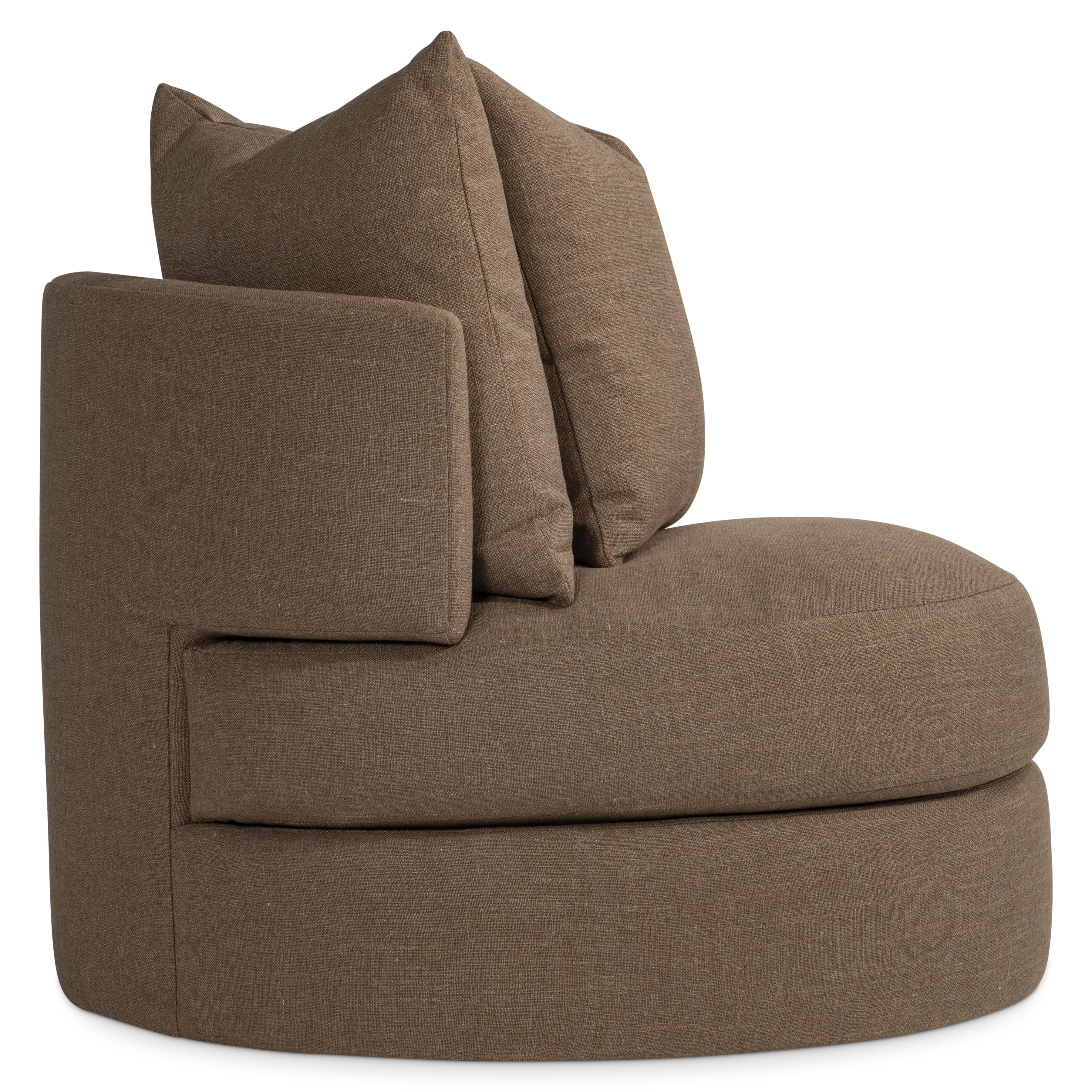 Bernhardt Colby Swivel Chair — Shelter Arms with a Hidden Swivel Bernhardt Accent Chair