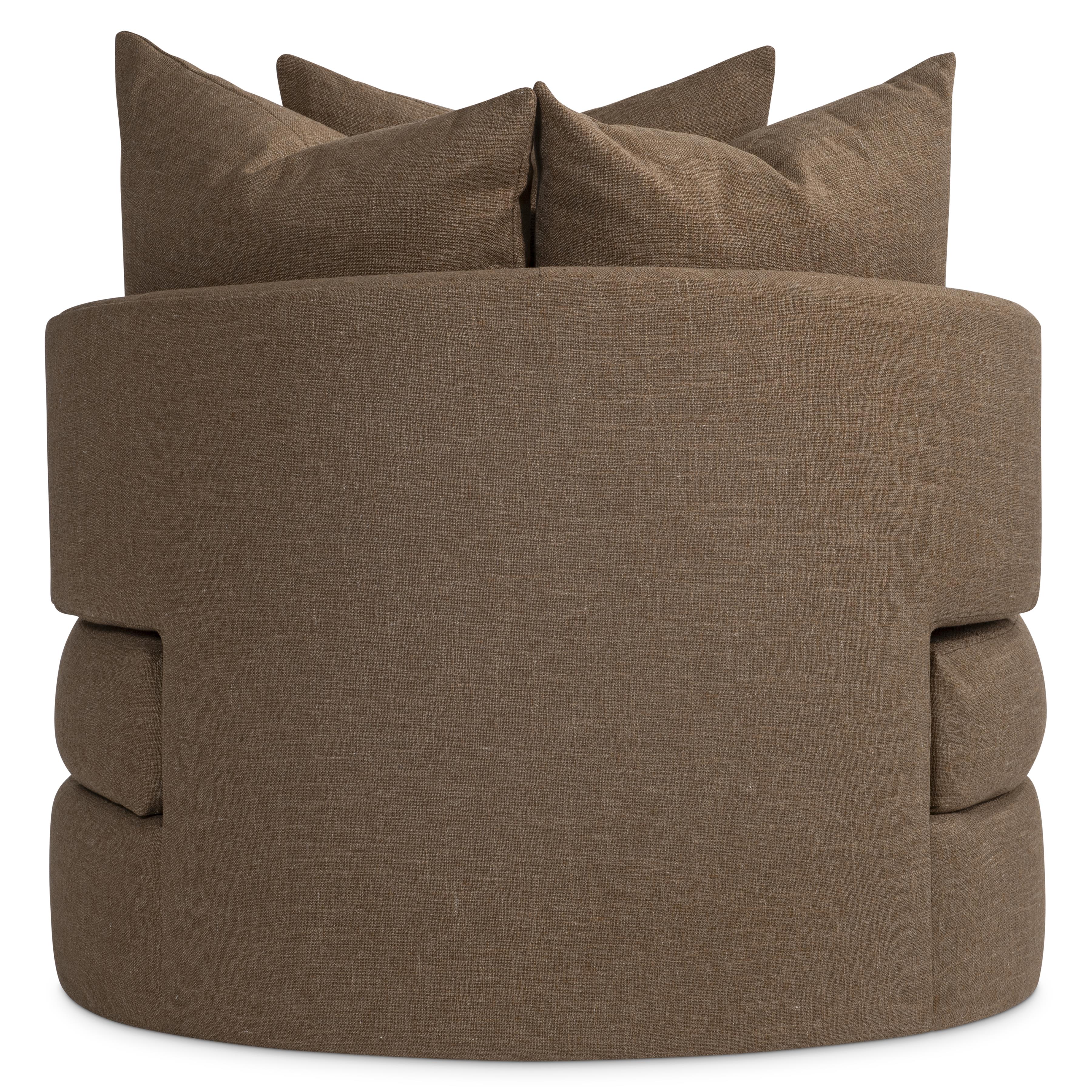Bernhardt Colby Swivel Chair — Shelter Arms with a Hidden Swivel Bernhardt Accent Chair