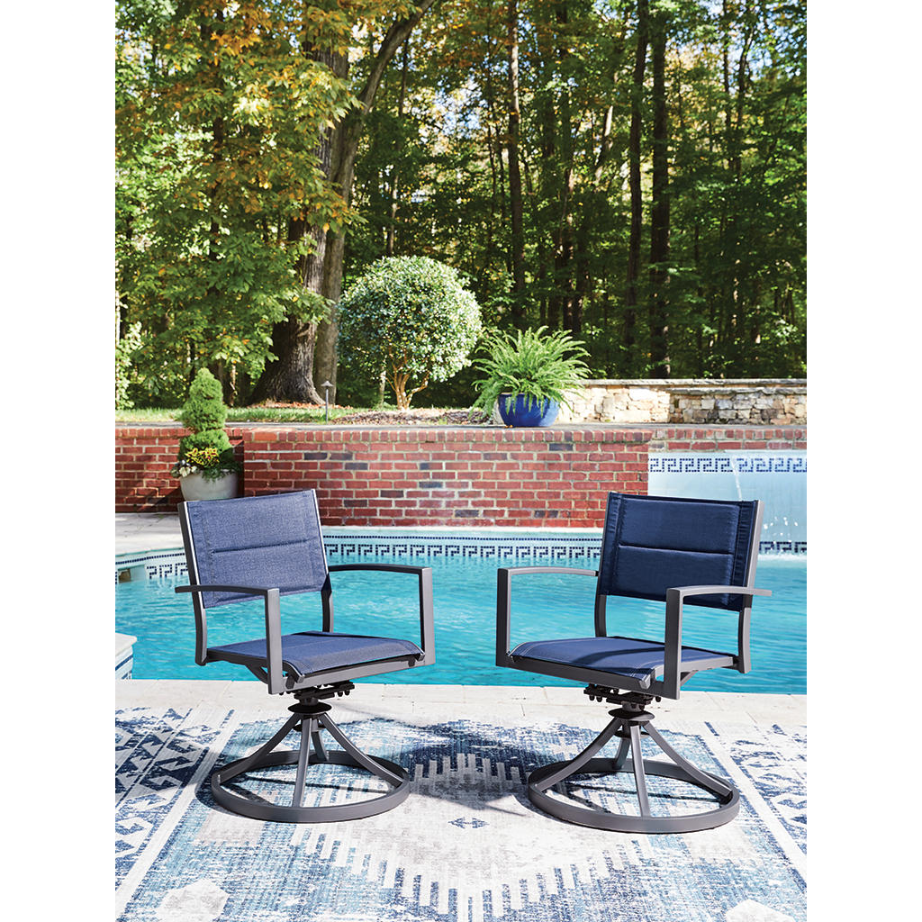Rocky Creek Outdoor Sling Swivel Chair (Set of 2) Signature Design by Ashley® Outdoor