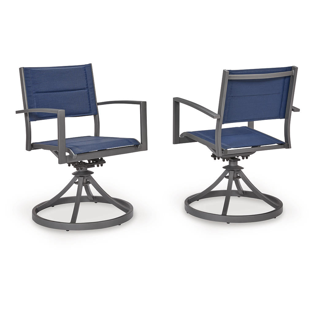Rocky Creek Outdoor Sling Swivel Chair (Set of 2) Signature Design by Ashley® Outdoor