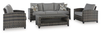 Oasis Court Outdoor Sofa/Chairs/Table Set (Set of 4) Signature Design by Ashley® Outdoor
