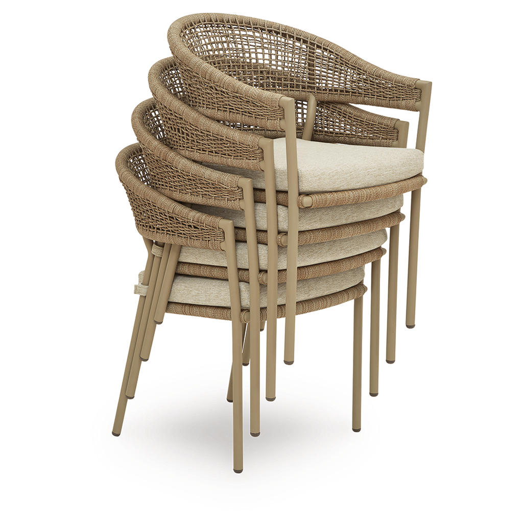 Orchard Beach Outdoor Arm Chair with Cushion (Set of 4) Signature Design by Ashley® Outdoor