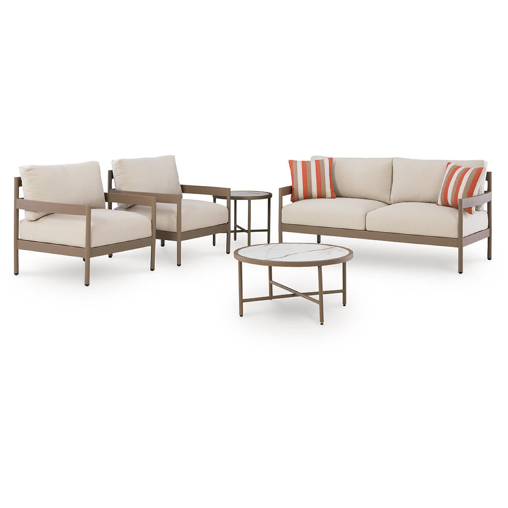 Bluff Trail Outdoor Love/Chairs/Tables Set (Set of 5) Signature Design by Ashley® Outdoor
