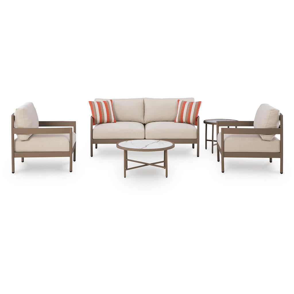 Bluff Trail Outdoor Love/Chairs/Tables Set (Set of 5) Signature Design by Ashley® Outdoor