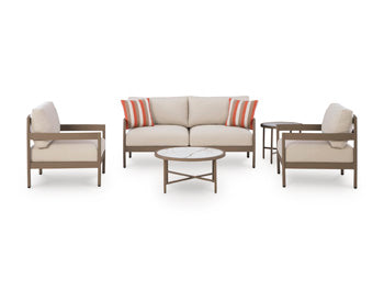 Bluff Trail Outdoor Love/Chairs/Tables Set (Set of 5) Signature Design by Ashley® Outdoor
