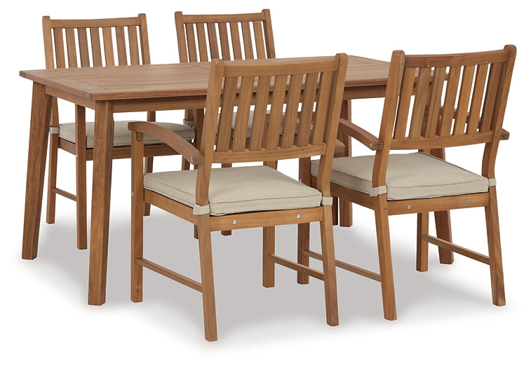 Janiyah Outdoor Dining Table with 4 Chairs