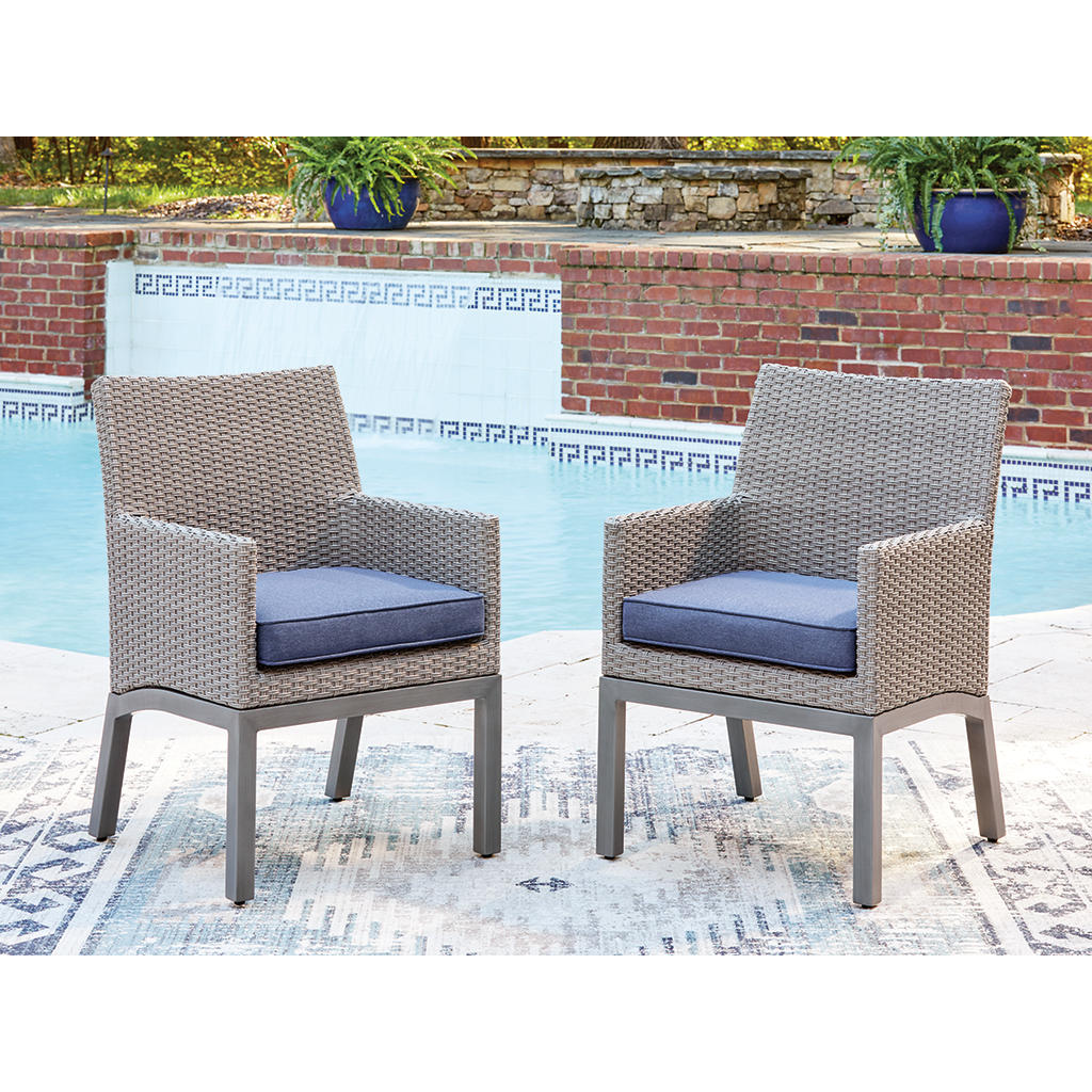 Half Moon Beach Outdoor Arm Chair with Cushion (Set of 2) Signature Design by Ashley® Outdoor