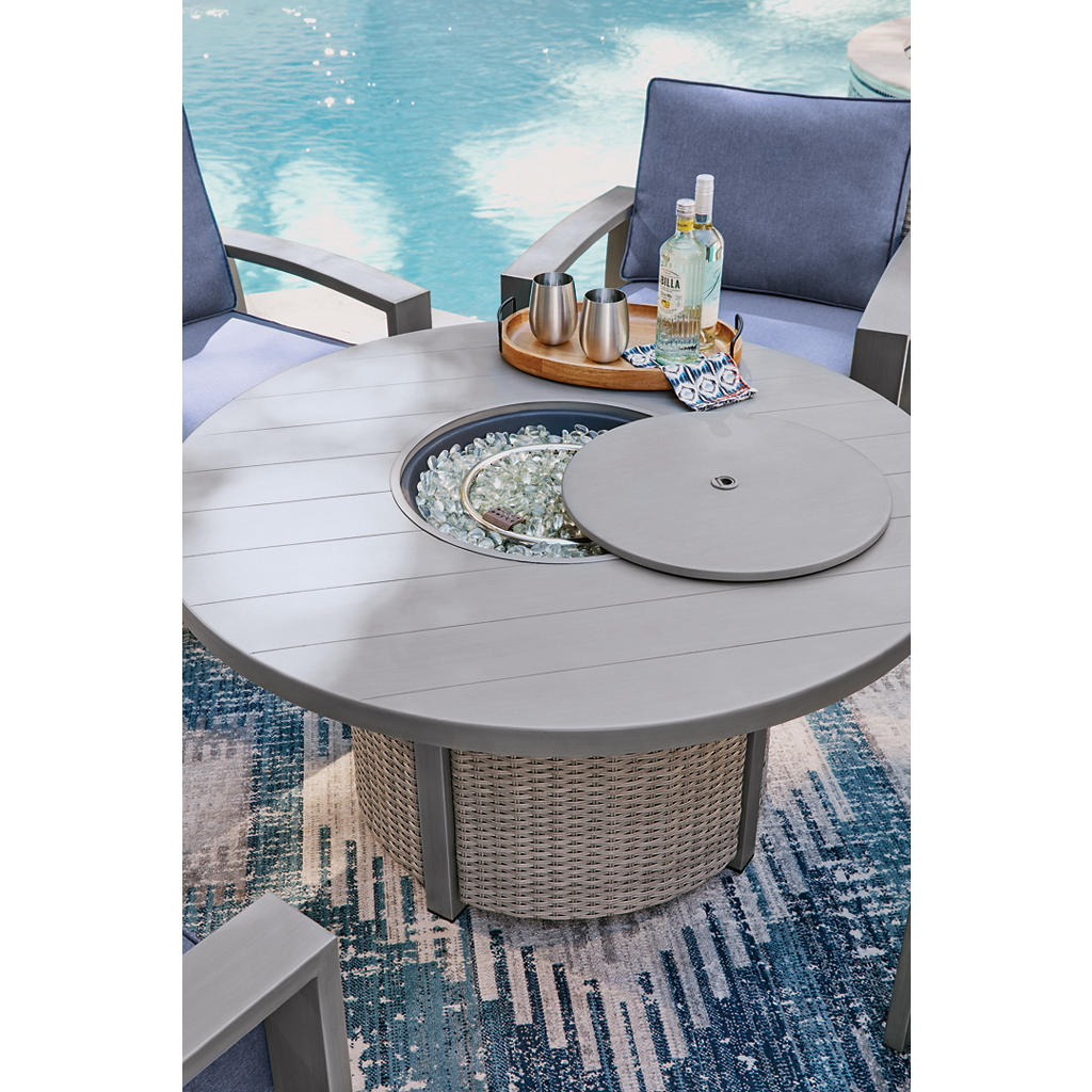 Half Moon Beach Outdoor Fire Pit Table Signature Design by Ashley® Outdoor
