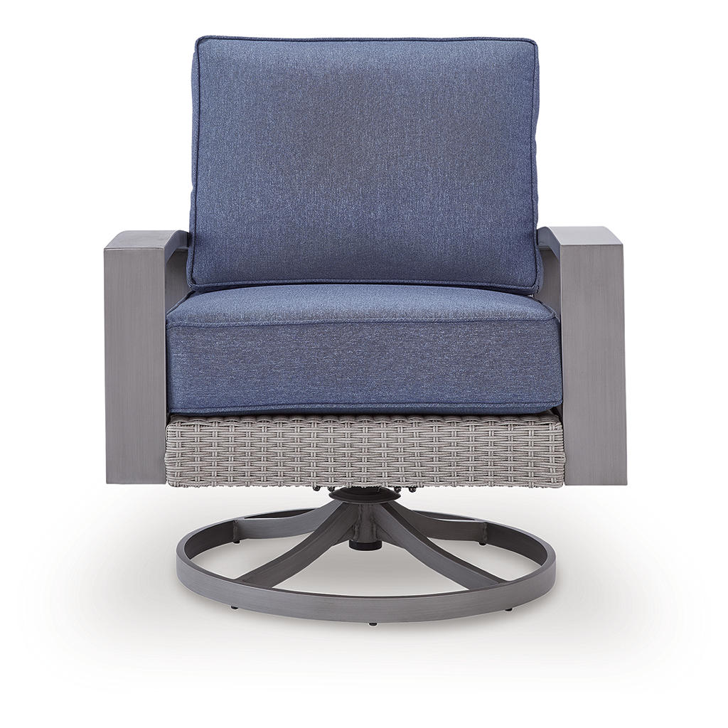 Half Moon Beach Outdoor Swivel Lounge Chair with Cushion Signature Design by Ashley® Outdoor