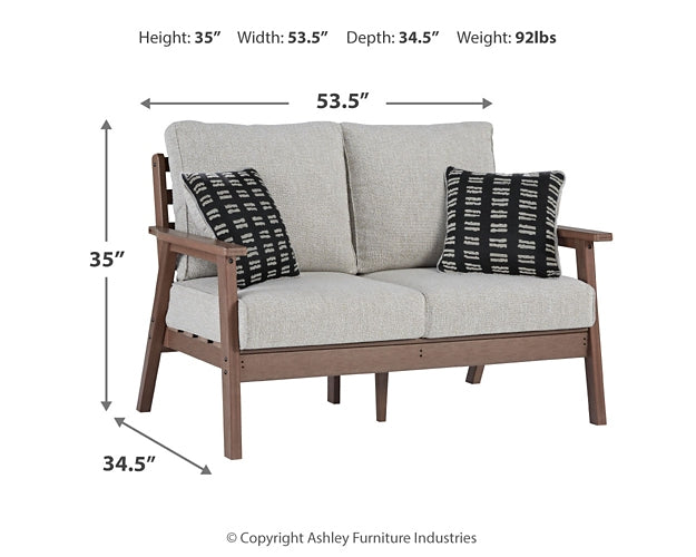 Emmeline Outdoor Sofa, Loveseat, 2 Lounge Chairs, Coffee Table and End Table