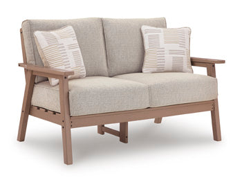 Grover Beach Outdoor Loveseat with Cushion Signature Design by Ashley® Outdoor