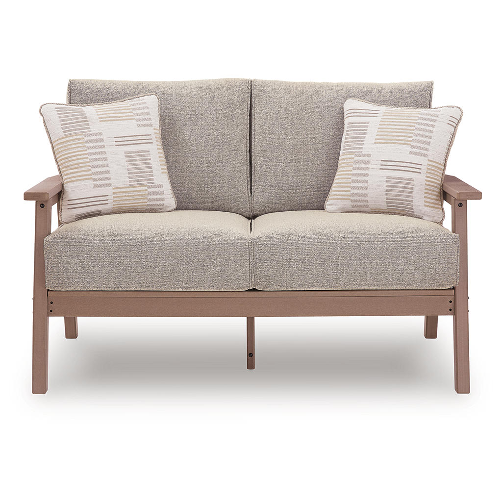 Grover Beach Outdoor Loveseat with Cushion Signature Design by Ashley® Outdoor