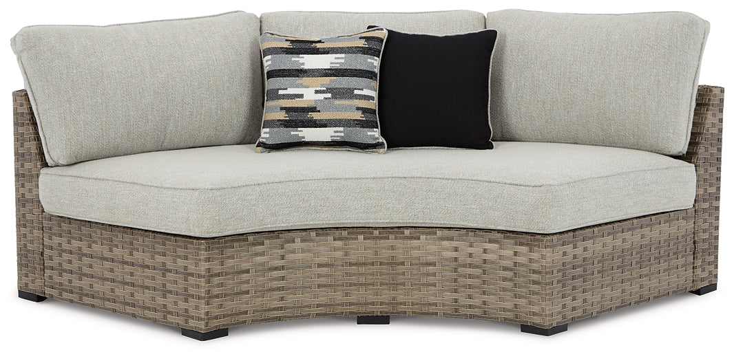 Calworth Outdoor Curved Loveseat with Cushion