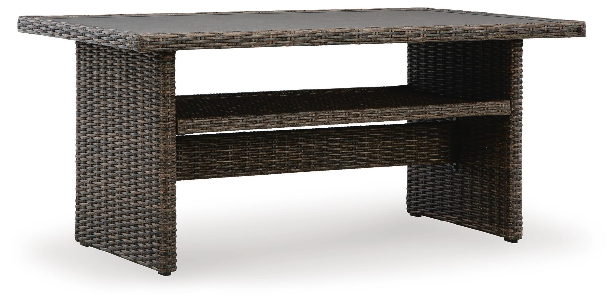 Brook Ranch Outdoor Sofa Sectional, Bench, Lounge Chair and Table
