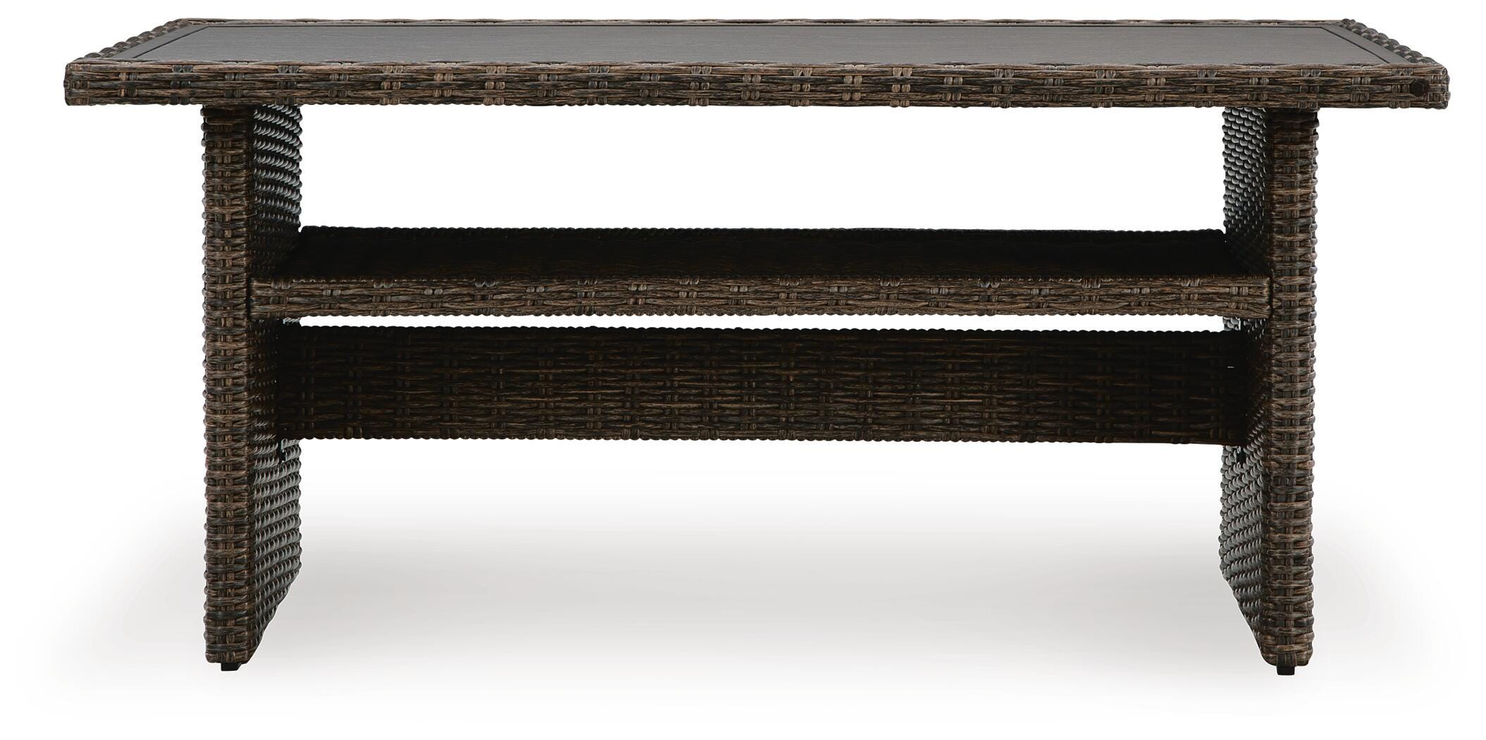 Brook Ranch Outdoor Sofa Sectional, Bench, Lounge Chair and Table