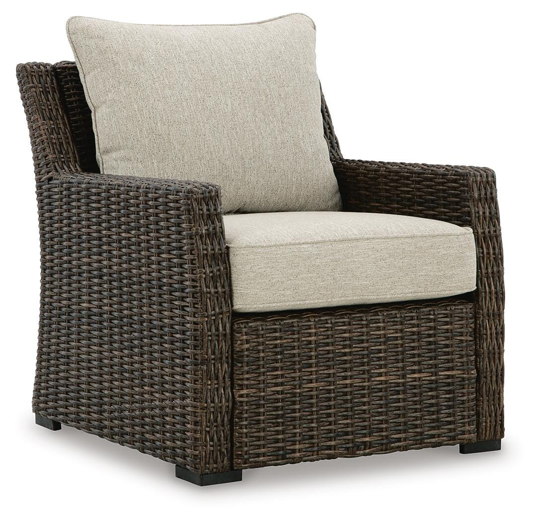 Brook Ranch Outdoor Sofa Sectional, Bench, Lounge Chair and Table