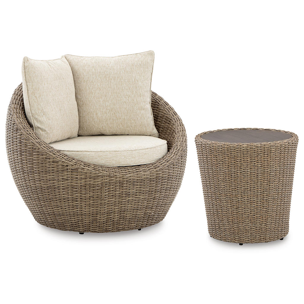 Danson 2 Swivel Lounge Chairs and End Table Signature Design by Ashley® Uncategorized