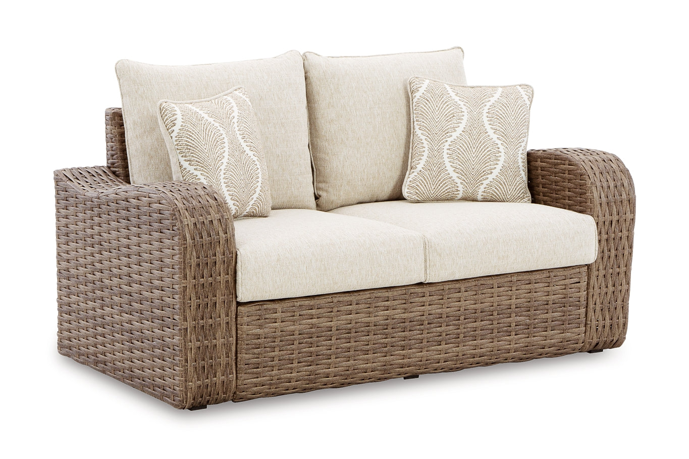 Sandy Bloom Outdoor Loveseat with Cushion