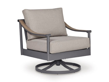 Ocean Beach Outdoor Swivel Lounge with Cushion Signature Design by Ashley® Outdoor