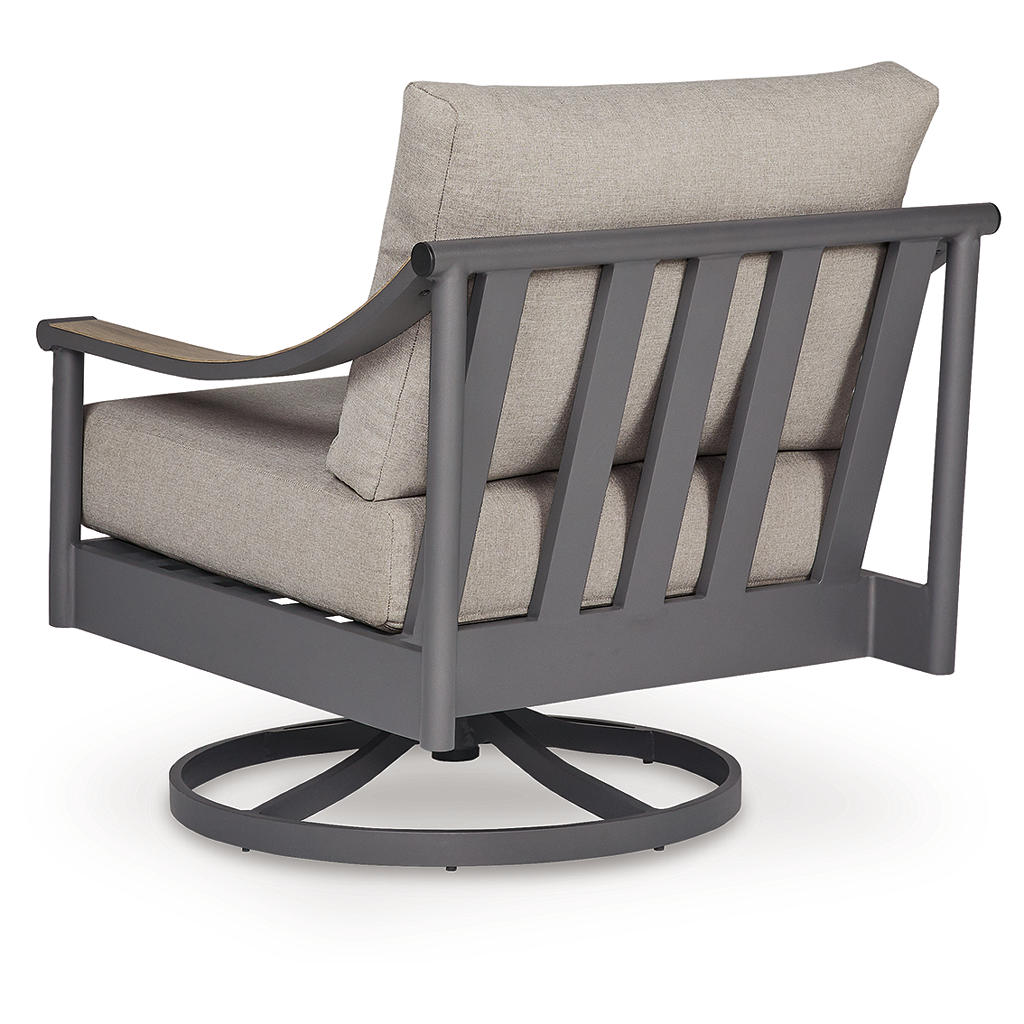 Ocean Beach Outdoor Swivel Lounge with Cushion Signature Design by Ashley® Outdoor
