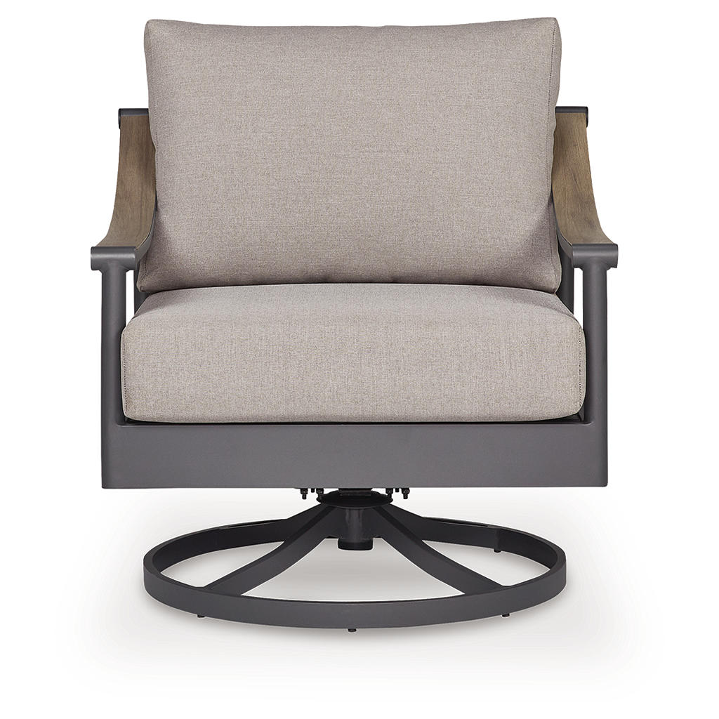 Ocean Beach Outdoor Swivel Lounge with Cushion Signature Design by Ashley® Outdoor