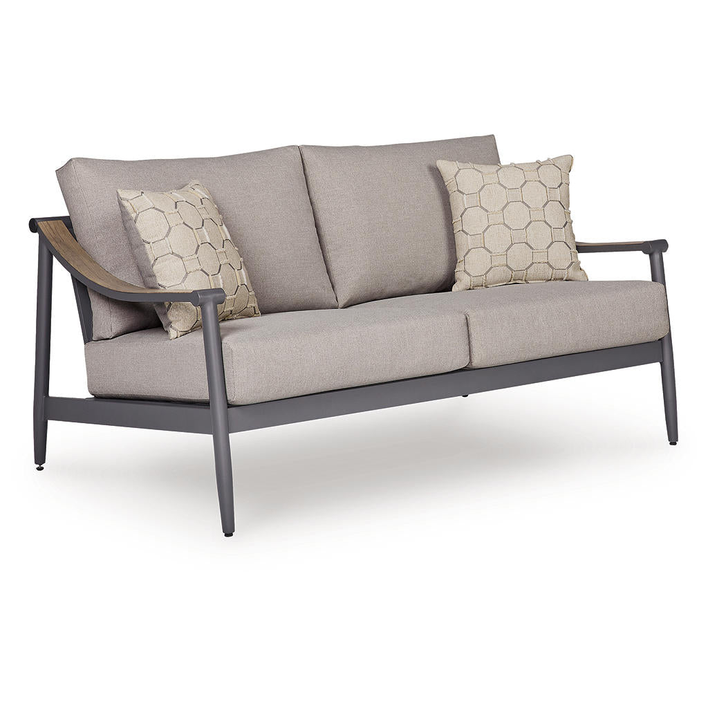 Ocean Beach Outdoor Loveseat with Cushion Signature Design by Ashley® Outdoor