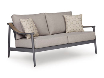 Ocean Beach Outdoor Loveseat with Cushion Signature Design by Ashley® Outdoor