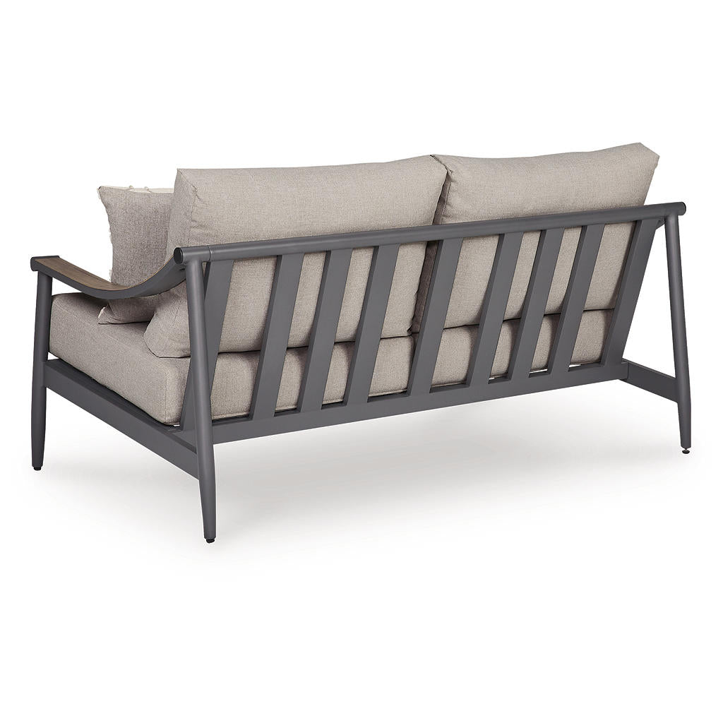 Ocean Beach Outdoor Loveseat with Cushion Signature Design by Ashley® Outdoor