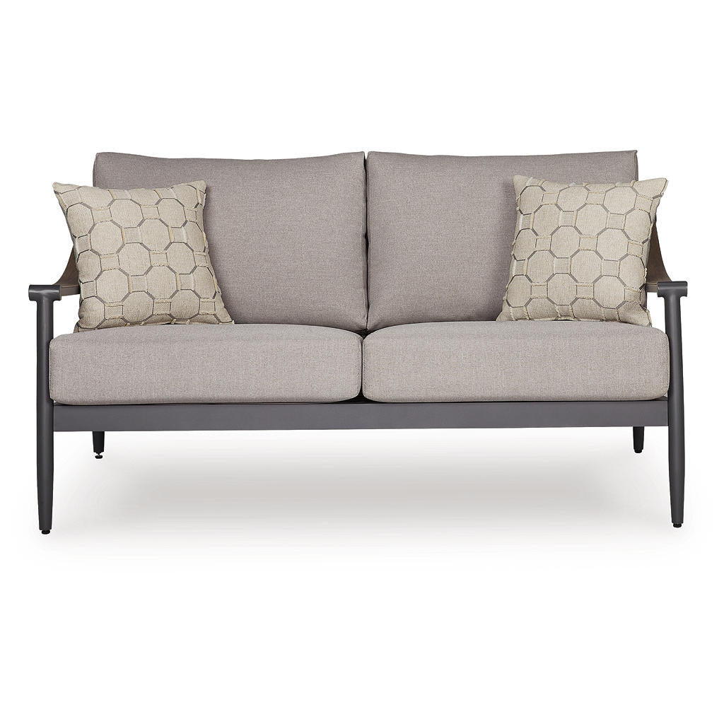 Ocean Beach Outdoor Loveseat with Cushion Signature Design by Ashley® Outdoor