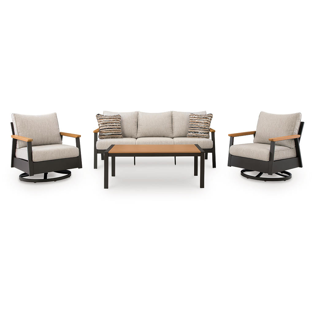 Carmel Highlands Outdoor Sofa/Chairs/Table (Set of 4) Signature Design by Ashley® Outdoor